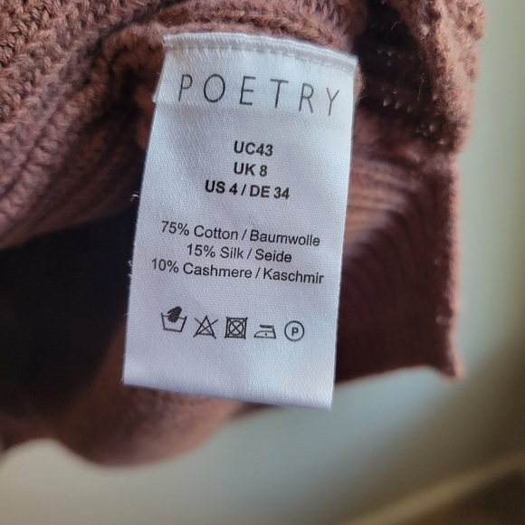 Poetry Anthropologie Mauve Crew Neck Sweater S/4 - Picture 3 of 5